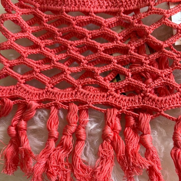 Juicy Couture Coral Crochet Fringe Skirt, L - Picture 7 of 7
